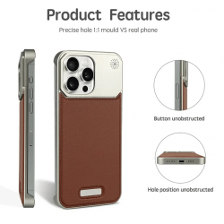PREMIUM METALLIC LEATHER CASE WITH TITANIUM FRAME