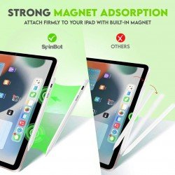SPINBOT 2ND GEN. IPAD PENCIL WITH PALM REJECTION, TILT SENSOR, PRECISE FOR WRITING/DRAWING SPINBOT 2ND GEN. IPAD PENCIL WITH PALM REJECTION, TILT SENSOR, PRECISE FOR WRITING/DRAWING