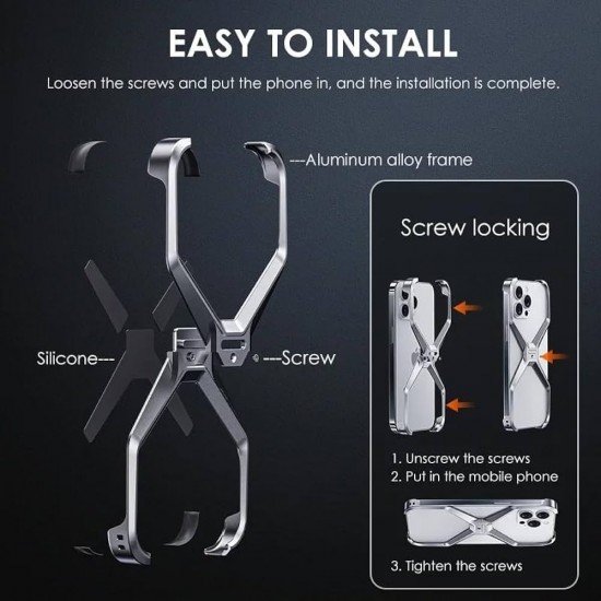 ALLOY FRAMELESS SPIDER CASE FOR IPHONE 